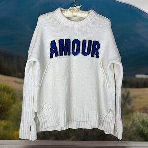 Zadig & Voltaire Malta amour knit wool sweater sz S